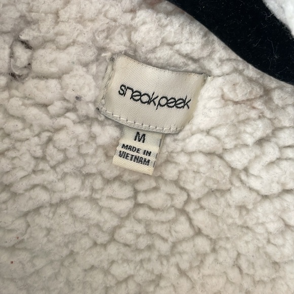 Sneak peek jacket rust corduroy Sherpa style lined coat size medium side pocket - Picture 2 of 14